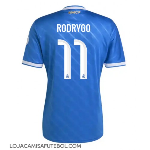 Camisa de Futebol Real Madrid Rodrygo Goes #11 Equipamento Alternativo 2025-26 Manga Curta Camisa de Futebol Real Madrid Rodrygo Goes #11 Equipamento Alternativo 2025-26 Manga Curta
